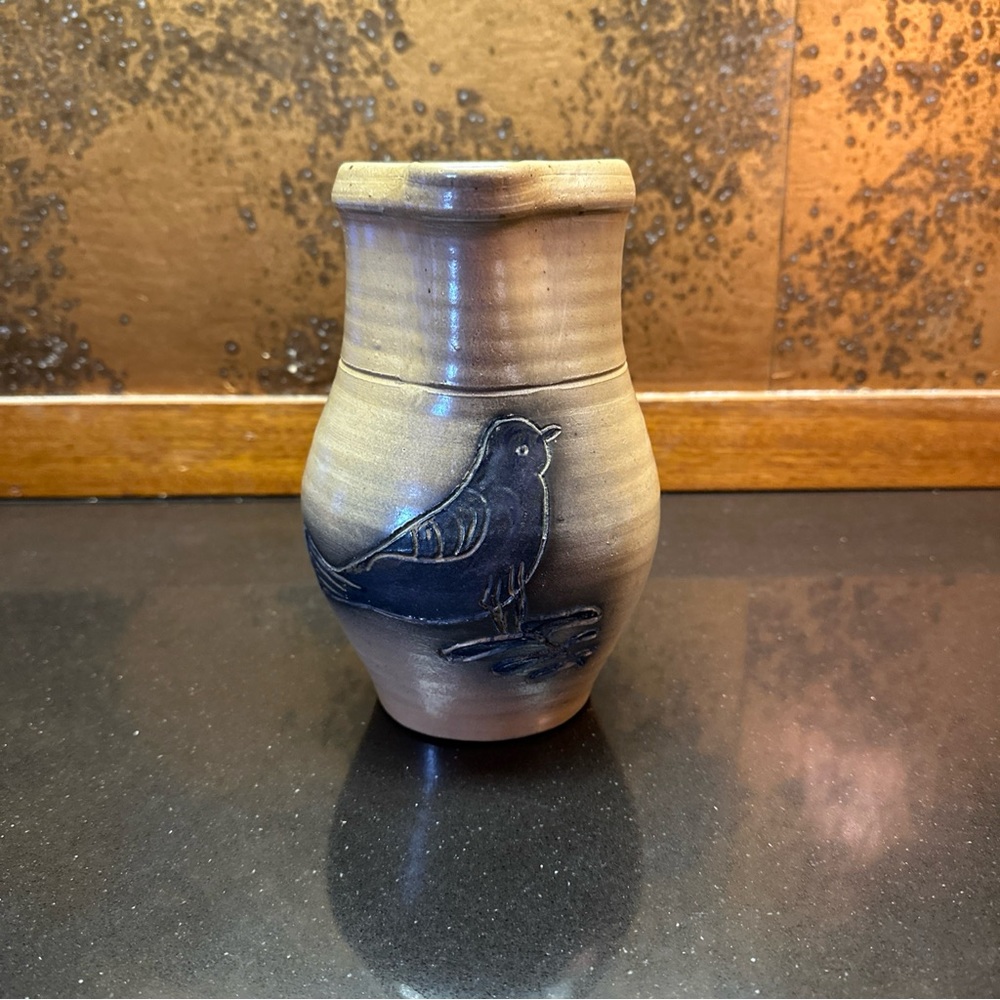 Beaumont Pottery Made Gorgeous Old Sturbridge Village Large Bird Pitcher